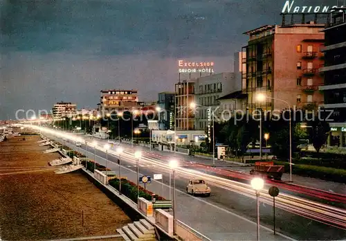 AK / Ansichtskarte Rimini Seepromenade bei Nacht Rimini