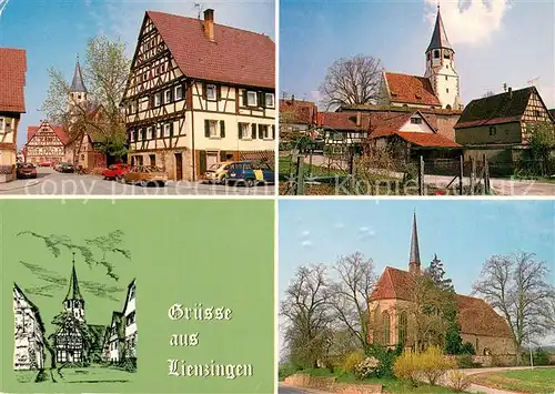 AK / Ansichtskarte Lienzingen Ortsmotive Kirchen Stadtteil Muehlacker Lienzingen