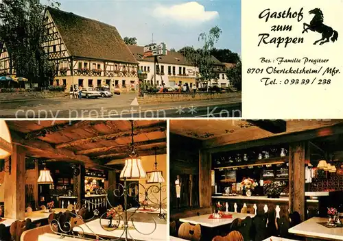 AK / Ansichtskarte Oberickelsheim Gasthof zum Rappen Gastraeume Oberickelsheim