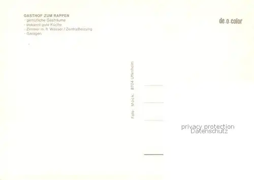 AK / Ansichtskarte Oberickelsheim Gasthof zum Rappen Gastraeume Oberickelsheim