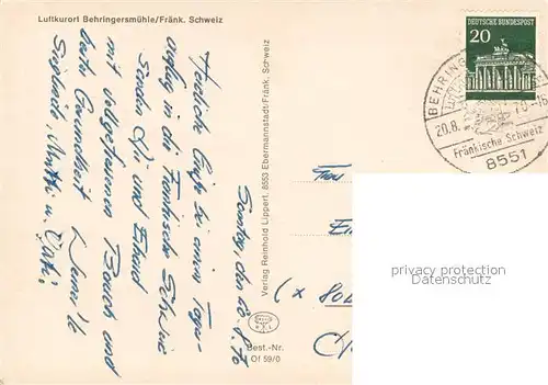 AK / Ansichtskarte Behringersmuehle Fliegeraufnahme  Behringersmuehle