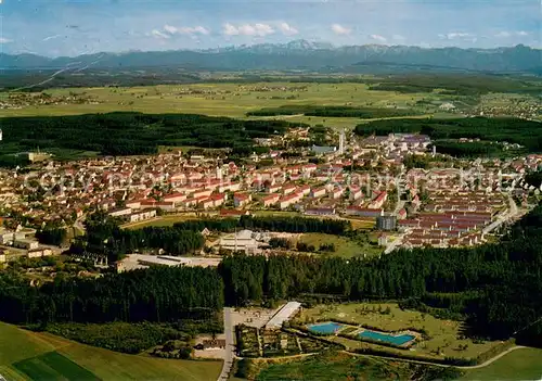 AK / Ansichtskarte Neugablonz Fliegeraufnahme mit Wettersteingebirge Zugspitze Tegelberg und Saeuling Neugablonz