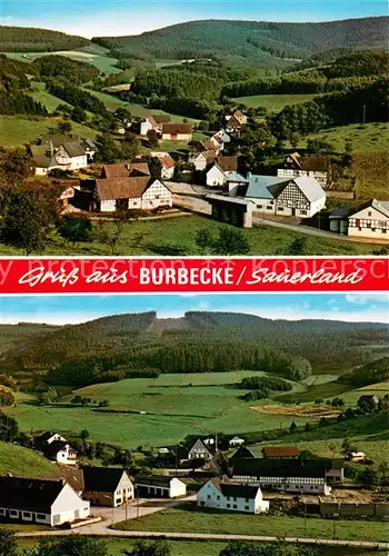 AK / Ansichtskarte Burbecke_Sauerland Fliegeraufnahmen Gasthof Goedeke Burbecke_Sauerland