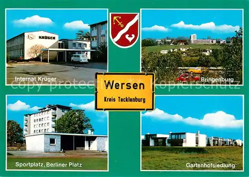 AK / Ansichtskarte Wersen Internat Krueger Bringenburg Sportplatz Berliner Platz Gartenhofsiedlung Wersen
