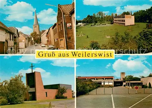 AK / Ansichtskarte Weilerswist Ortspartien Kirchen Sportplatz Weilerswist