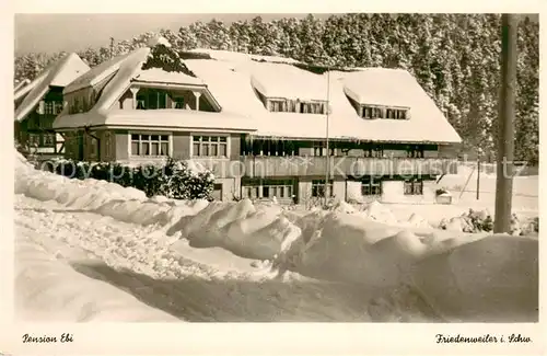 AK / Ansichtskarte Friedenweiler Pension Ebi Winterlandschaft im Schwarzwald Friedenweiler