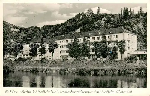 AK / Ansichtskarte Bad_Ems Kurklinik Westfalenheim der Landesversicherungsanstalt Westfalen Bad_Ems