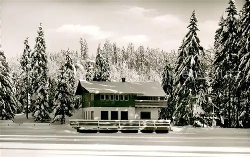 AK / Ansichtskarte Neubau_Fichtelberg Rasthaus Fichtelsee Winterlandschaft Neubau Fichtelberg