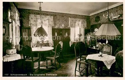 AK / Ansichtskarte Schwaerzenbach_Tegernsee Originelle Gaststaette Gaststube Schwaerzenbach Tegernsee