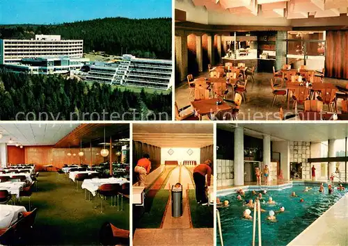 AK / Ansichtskarte Clausthal Zellerfeld Erholungsheim Buntenbock der IG Metall Gastraeume Kegelbahn Hallenbad Clausthal Zellerfeld