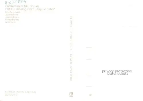 AK / Ansichtskarte Friedrichroda FDGB Erholungsheim August Bebel Rezeption Cafe TV Raum Kegelbahn Friedrichroda