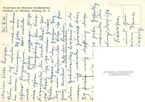 AK / Ansichtskarte Strasslach Dingharting Ferienheim der Muenchener Strassenbahner Strasslach Dingharting