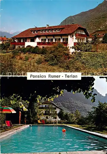 AK / Ansichtskarte Terlan Pension Runer Pool Terlan