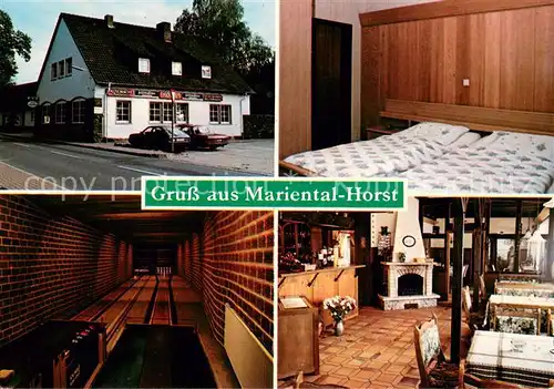 AK / Ansichtskarte Horst_Mariental Hotel Restaurant Alte Wache Kegelbahn Zimmer Gaststube 