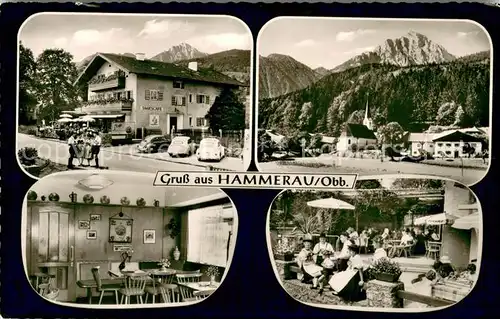 AK / Ansichtskarte Hammerau Lichteneckersche Baeckerei Konditorei Tagescafe Ortsansicht mit Kirche Alpen Hammerau