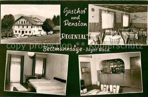 AK / Ansichtskarte Bettmannsaege_Regen Gasthof Pension Cafe Regental im Bayerischen Wald Bettmannsaege Regen
