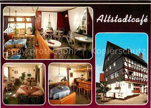 AK / Ansichtskarte Neukirchen_Knuellgebirge Altstadtcafe Gaesteraum Fachwerkhaus Neukirchen Knuellgebirge