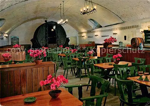 AK / Ansichtskarte Insel_Mainau Historische Gaststaette Torkelkeller am Hafen Gastraum Insel Mainau
