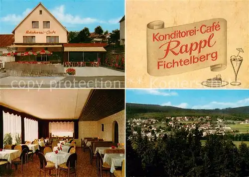 AK / Ansichtskarte Fichtelberg_Bayreuth Konditorei Cafe Rappl Panorama Fichtelgebirge Fichtelberg Bayreuth