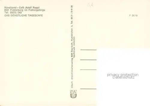 AK / Ansichtskarte Fichtelberg_Bayreuth Konditorei Cafe Rappl Panorama Fichtelgebirge Fichtelberg Bayreuth