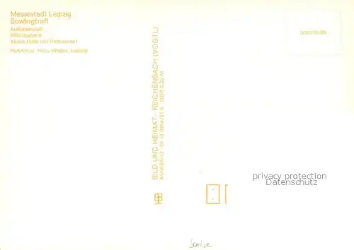 AK / Ansichtskarte Leipzig Bowlingtreff Restaurant Bowlingbahn Billardgallerie Messestadt Leipzig