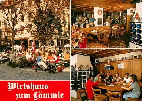 AK / Ansichtskarte Wuerzburg Wirtshaus zum Laemmle Terrasse Gastraeume Wuerzburg