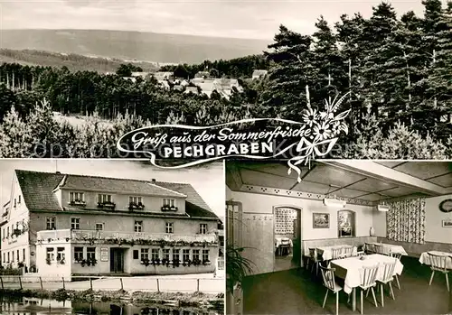 AK / Ansichtskarte Pechgraben Panorama Gasthof Frankenwald Gaststube Pechgraben