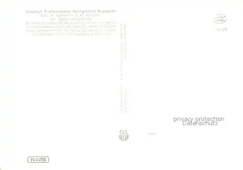 AK / Ansichtskarte Pechgraben Panorama Gasthof Frankenwald Gaststube Pechgraben