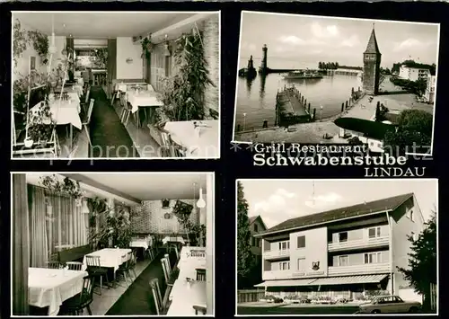 AK / Ansichtskarte Lindau_Bodensee Grill Restaurant Schwabenstube Gastraeume Lindau Bodensee