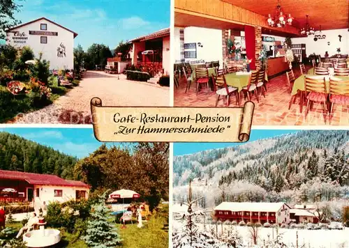 AK / Ansichtskarte Sophienthal_Oberfranken Cafe Restaurant Pension Zur Hammerschmiede Gaststube Gartenterrasse Sophienthal Oberfranken