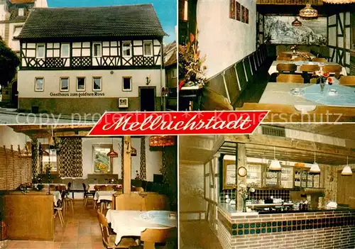 AK / Ansichtskarte Mellrichstadt Speisehaus zum goldnen Ross Gastraeume Bar Mellrichstadt
