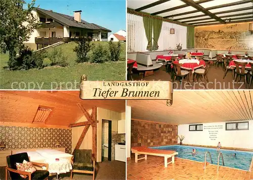 AK / Ansichtskarte Betzenstein Landgasthof Tiefer Brunnen Gaststube Zimmer Hallenbad Betzenstein