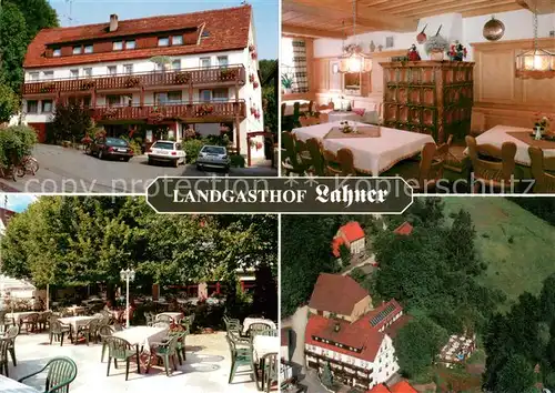 AK / Ansichtskarte Heiligenstadt_Oberfranken Landgasthof Lahner Gaststube Gartenterrasse Fliegeraufnahme Heiligenstadt_Oberfranken