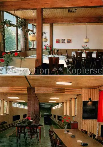 AK / Ansichtskarte Waldburg_Wuerttemberg Gasthof Pension Paradies Gaststube Kegelbahn Waldburg Wuerttemberg