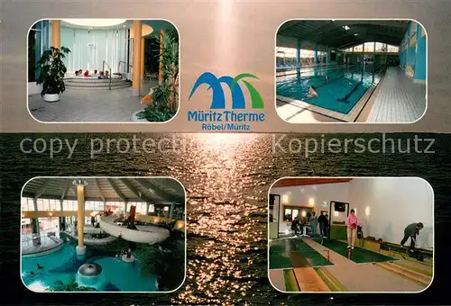 AK / Ansichtskarte Roebel_Mueritz Mueriz Therme Whirlpool Thermalbecken Bowlingbahn Roebel Mueritz