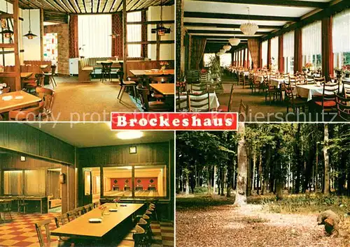 AK / Ansichtskarte Cuxhaven_Nordseebad Brockeshaus Gastraeume Kegelbahnen Waldpartie Cuxhaven_Nordseebad