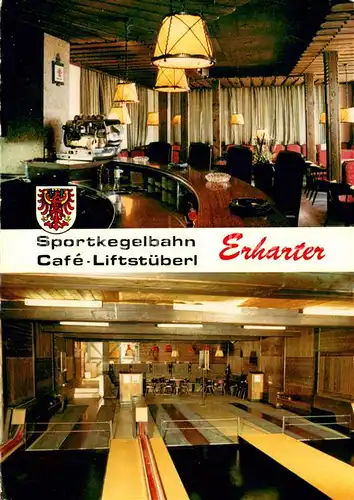 AK / Ansichtskarte Oberau_Wildschoenau_Tirol Cafe Liftstueberl Erharter Sportkegelbahn Oberau_Wildschoenau_Tirol