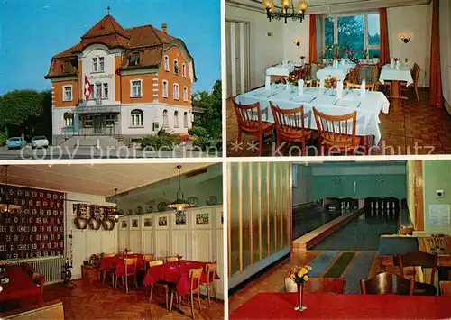 AK / Ansichtskarte Neukirch_Egnach Gasthof Bahnhof Gastraeume Kegelbahnen 