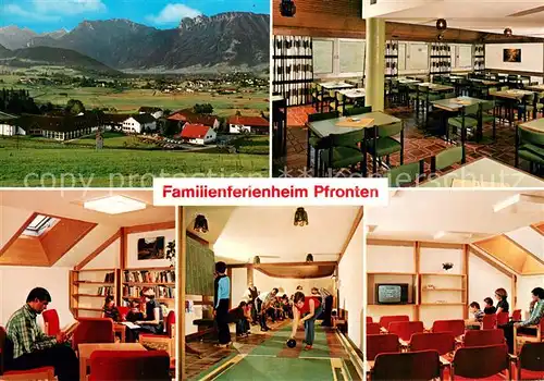 AK / Ansichtskarte Pfronten Familienferienheim der Deutschen Kolpingsfamilie Restaurant Aufenthaltsraum Kegelbahn Pfronten