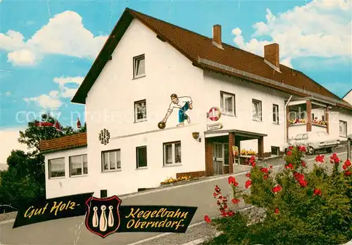 AK / Ansichtskarte Oberndorf_Jossgrund Gasthaus Pension Gut Holz Kegelbahnen Oberndorf Jossgrund
