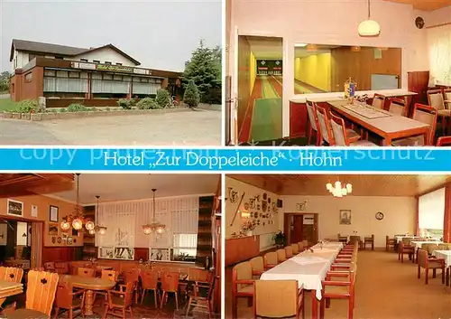 AK / Ansichtskarte Hohn_Holstein Hotel Zur Doppeleiche Restaurant Kegelbahn Hohn_Holstein