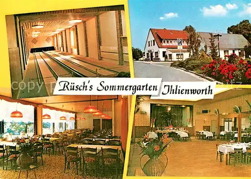 AK / Ansichtskarte Ihlienworth Ruesch s Sommergarten Hotel Restaurant Kegelbahn Ihlienworth