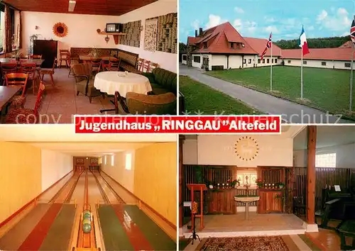 AK / Ansichtskarte Altefeld Jugendhaus Ringgau Gastraum Kegelbahnen Altefeld