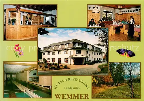 AK / Ansichtskarte Grossrueckerswalde Landgasthof Wemmer Restaurant Kegelbahnen Landschaftspanorama Grossrueckerswalde