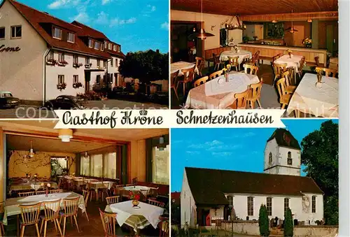 AK / Ansichtskarte Schnetzenhausen Gasthof Krone Restaurant Kirche Schnetzenhausen