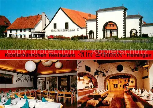 AK / Ansichtskarte Heiningen_Wolfenbuettel Restaurant Alte Schmiede Klosterhaehnchen Festsaal Heiningen Wolfenbuettel