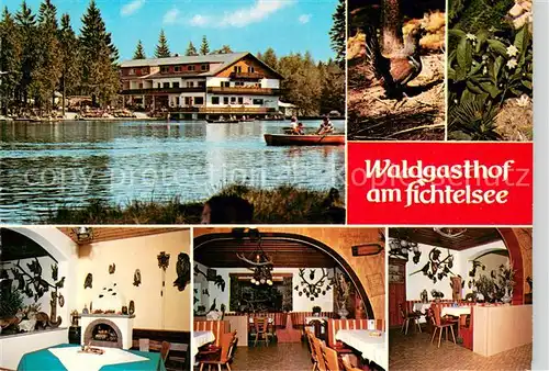 AK / Ansichtskarte Fichtelberg_Bayreuth Luftkurort Waldgasthof am Fichtelsee See Auerhahn Fichtelberg Bayreuth