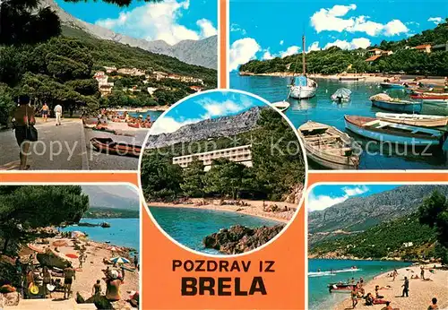 AK / Ansichtskarte Brela Hafen mit Strandpartien Brela