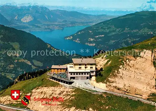 AK / Ansichtskarte Schynige_Platte Fliegeraufnahme mit Thunersee Schynige_Platte
