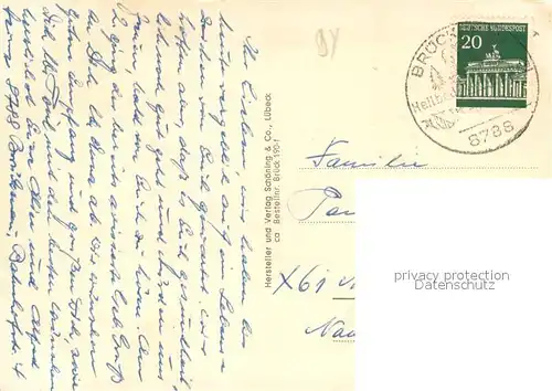 AK / Ansichtskarte Bad_Brueckenau Orts und Teilansichten Kirche Bad_Brueckenau